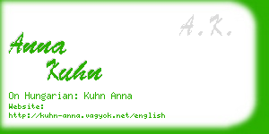 anna kuhn business card